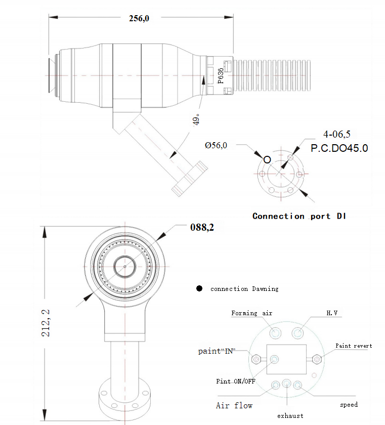 high speed electrostatic spray gun 
